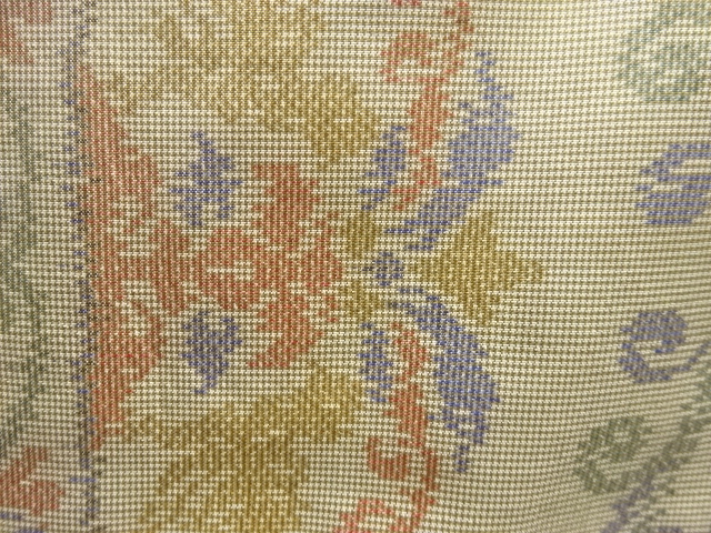 JAPANESE KIMONO / ANTIQUE OSHIMA TSUMUGI / WOVEN SARASA